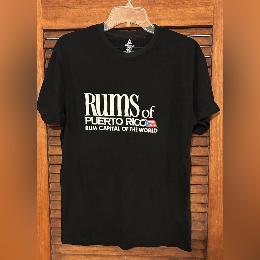 NWOT Rare Rums of Puerto Rico Black Soft Cotton Blend T-Shirt Size M